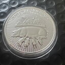 2019年 ロイヤルミント 亥年 1オンス 純銀 2ポンド硬貨 999