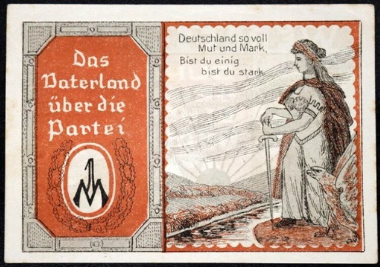  1921 XX-RARE ֥󥰥ɥå㡼 ǥ󡢥֥롼ե  1 ޡ ɥĸ Notgeld