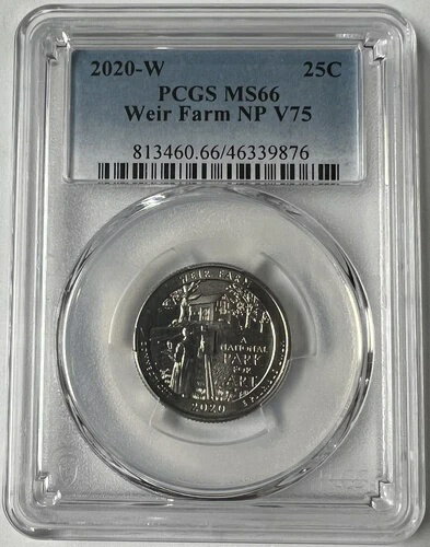 2020 W Weir Farm NP PCGS MS66 - V75 第二次世界大戦の枢密院マーク (.)