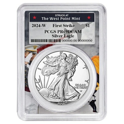 2024-W プルーフ 1ドル アメリカン シルバー イーグル PCGS PR69DCAM FS ウェストポイント フレーム