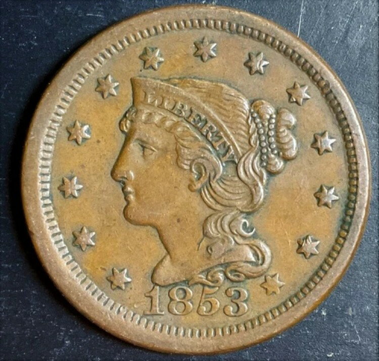 1853年製 編み込みヘア ラージセント