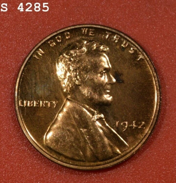 1942年リンカーン・ウィート・セント「GEMプルーフ・レッド」*2点目以降送料無料*