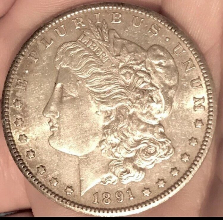 希少な1891-SチョイスAU+ライトトーニング、VAMの可能性ありモルガン・シルバードル