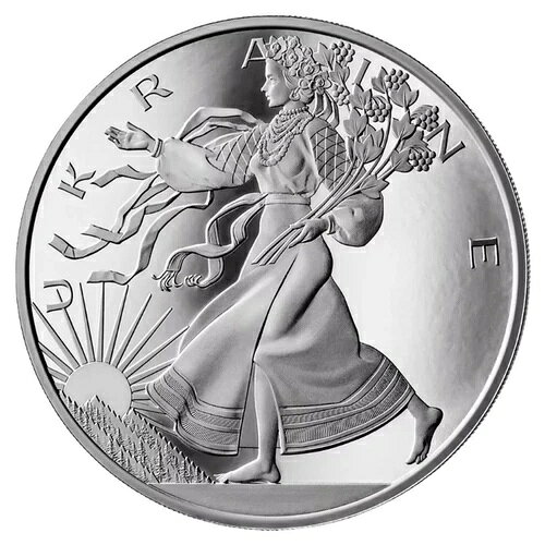 アメリカ合衆国暗号通貨 ? ウクライナ自由銀貨 1オンス 2024年 レア