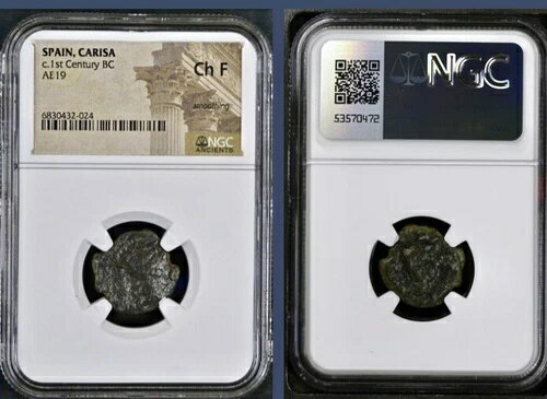 NGC 鑑定済み トゥルデタニ人コイン 紀元前100年〜紀元前1年 ケルト イベリア カリサ 騎手