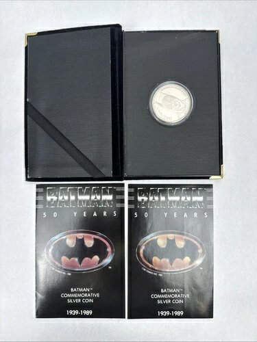 バットマン 50周年記念 シルバー プルーフコイン 1989年限定版