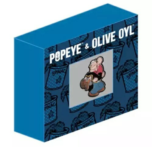 2024年 サモア ポパイ＆オリーブオイル型コイン カラー化 1オンス .999 シルバーボックス COA付き