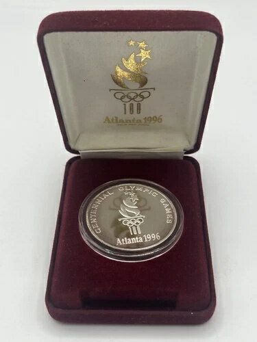 1996年アトランタオリンピック100周年記念メダル .999 シルバー リバティミント COAとケース付き