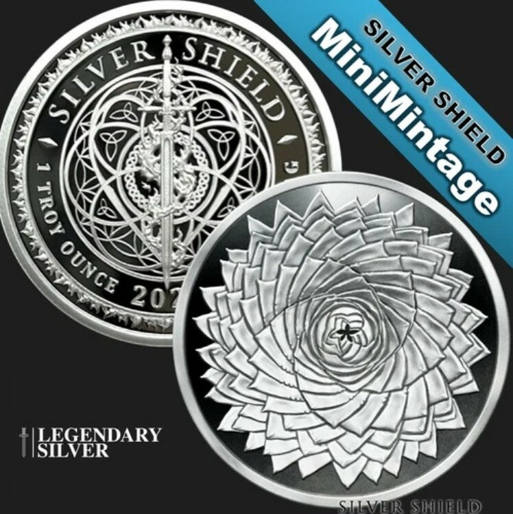 2021 | 神聖幾何学 #13 - スパイラルアロエ | 1オンス プルーフシルバーシールド