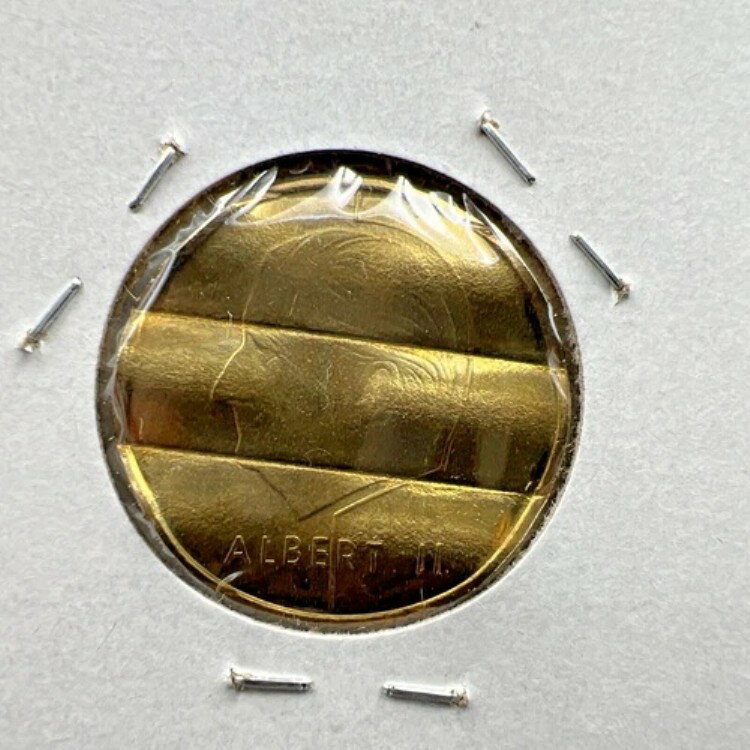 ベルギー ワッフル ワッフル エラーコイン 1999年 5フラン UNC #B