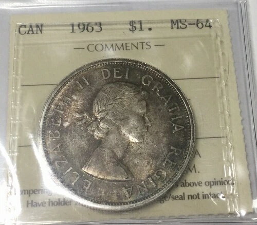 カナダ 1963年 トーンチョイス ミントステート ICCS オールド 2 レターホルダー 極上 ニアジェム