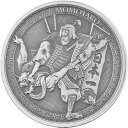 2020年 1オンス アンティーク サモア シルバー 桃太郎と鬼が浮世絵に描かれたコイン