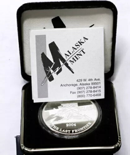 2004年 1オンス .999シルバー アラスカミント ザ・ラスト・フロンティアボックス .COA # 1241