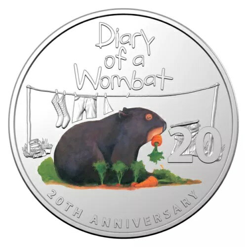 オーストラリア ウォンバットの日記 2022 20周年記念 20セント「造幣局からの宝石」
