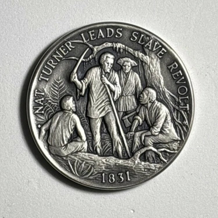 1831年 ナット・ターナー 奴隷反乱 ダンベリー・ミント スターリングシルバー メダル 40mm