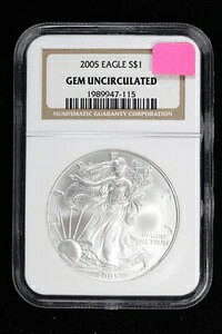 2005年 シルバーイーグル NGC ジェム アンサーキュレート 4V1L
