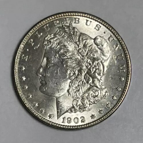 1902-O モルガン ダラー (#16243) BU+ 表面スクリーン。素敵な光沢。