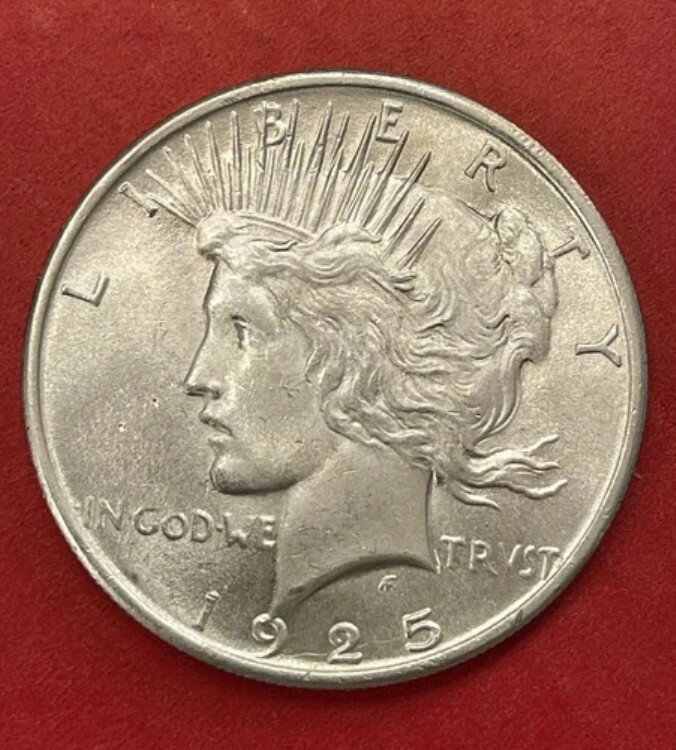 1925 年 P ピース シルバー ダラー、厳選未流通品。(3)