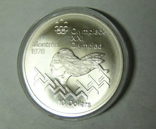 1975年カナダオリンピック 10ドルハードル 1976年オリンピック 1.44オンス銀貨