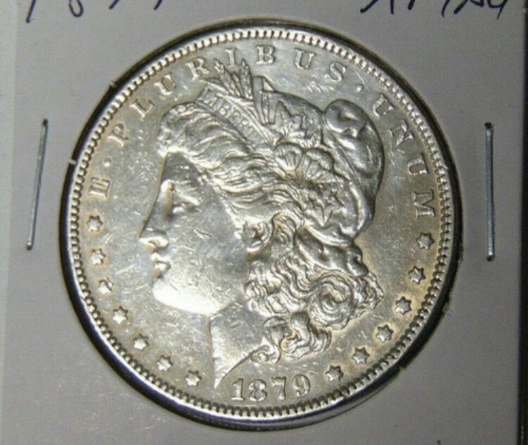 1879-P モルガン銀貨 XF/AU 詳細 フィラデルフィア造幣局 (22222)