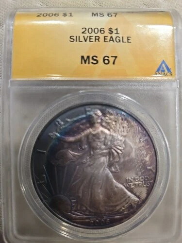 2006年 1オンス アメリカン シルバー イーグル BU 未流通 ナチュラルリムトーニング