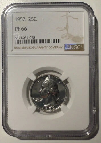 NGC-PF66 1952年 プルーフシルバー ジョージ・ワシントン クォーター