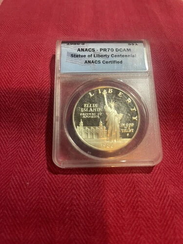 1986 S $1 ANACS PR70 DCAM 自由の女神像 100 周年記念ドル