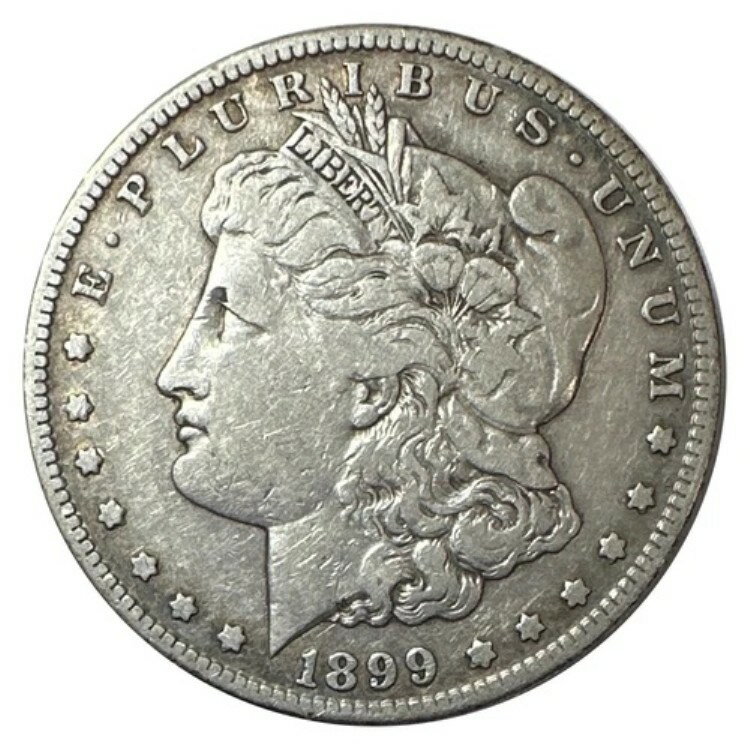 1899-S 米国 90% 銀モルガン 1 ドル - 非常に良好!(3)