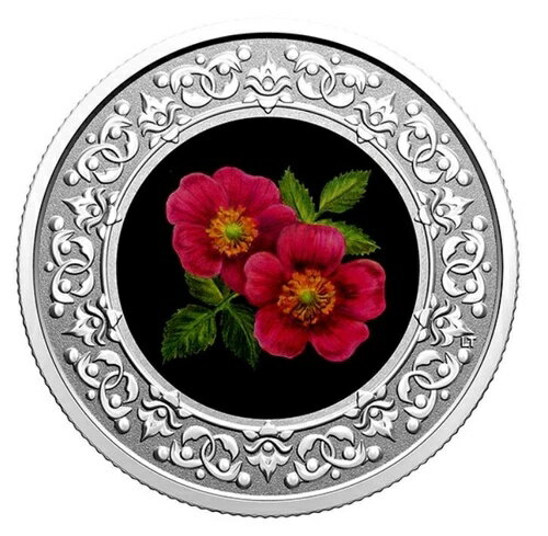 ???? カナダ花の紋章 3 ドル銀貨、ワイルドローズ、アルバータ州、2021 年