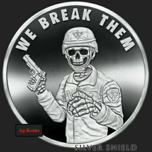 1オンス 2020 We Break Them V2 プルーフ ピラミッド・オブ・パワー #11 POP シルバーシールド 999 ウォー