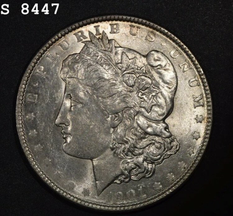 1901年 モルガン銀貨「AU++」 *1点目以降は送料無料*