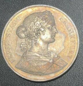 ドイツ諸州 - フランクフルト・アム・マイン 1861年 銀貨 2ターラー (3 1/2グルデン) *