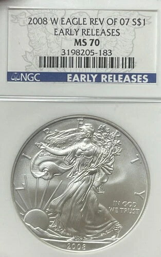 2008年 W イーグル リバース 2007年 $1 NGC MS 70 アーリーリリース -