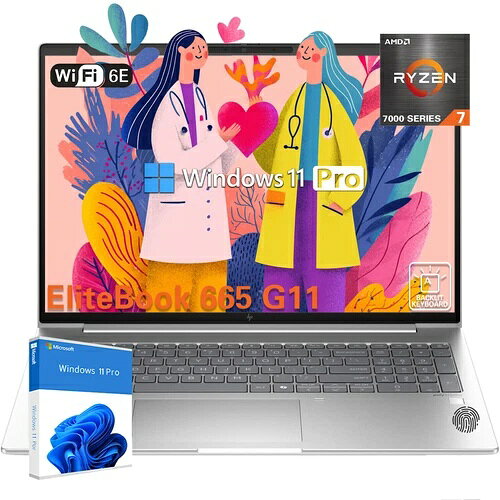 2025 HP ProBook 465 G11 16インチノートパソコン Win11P バックライト R7-7735U 最大64GB RAM 4TB SSD