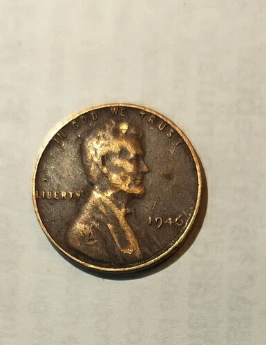 1946年小麦ペニー、ミントマークなし、縁の「L」のリバティの非常に珍しいエラー(3)