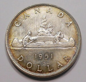 1951年 FWL シルバードル GEM MS BU 真に素晴らしいキングジョージ6世カナダ $1.00