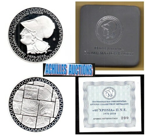 国民通貨同盟40周年記念メダル（1976年〜2016年）女神アテナの刻印あり