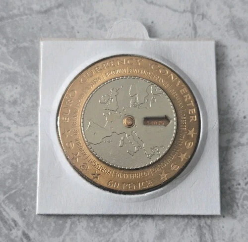 2002年 マン島 60ペンス 60ペンス ユーロ通貨コンバーター *希少*