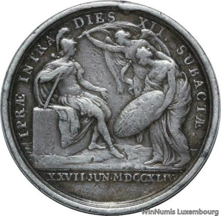 W2669 希少スペイン・ネーデルラント勲章 ルイ15世 イープル ソケット 1744年 銀製ハンマー