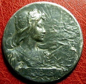 ニコラ2世アレクサンドル3世橋 1900年 パリ クードレー&ドロップシーによる非常に珍しいメダル