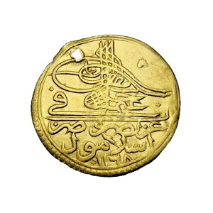 オスマン帝国 トルコ 1/2 ゼリ・マフブブ 1168 AH 3年 オスマン3世 希少金貨