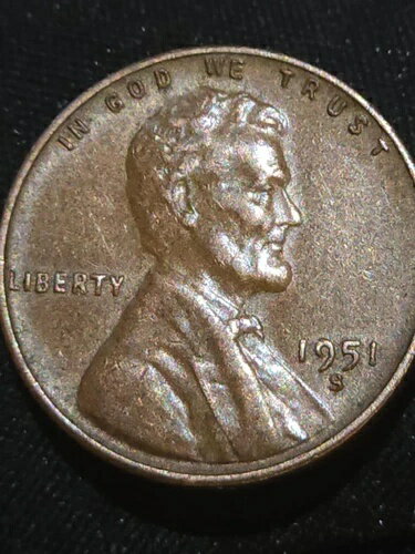 1951 年 S リンカーン ウィート ペニ