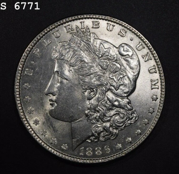 1886年 モルガン銀貨「CH BU」 *1点目以降は送料無料*