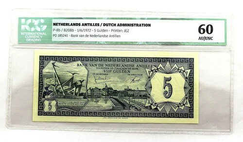 オランダ領アンティル。 5 グルデン。 1972 年 6 月 1 日。AU/UNC。希少です。