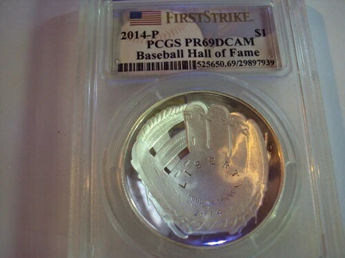 2014年 野球殿堂入り 1ドル銀貨 PCGS 