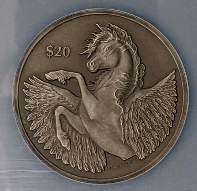 2018年 2オンス イギリス領ヴァージン諸島 ユニコーン NGC MS69 アンティーク 送料無料