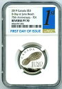 2019 $3 カナダ シルバー NGC PF70 リバース プルーフ D-DAY ジュノー ビーチ - 初日発行!