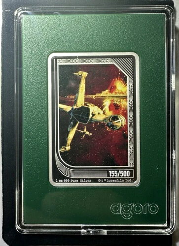 2025年 アゴロ NIUE 2ドル スターウォーズ ミント トレーディングコイン エメラルド Bウイング ファイター #155/500