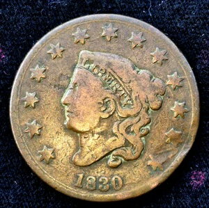 1830年製 コロネットヘッド セントマトロン ラージレター フルリバティ 流通状態良好