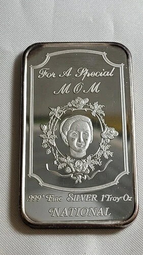 特別なお母さんへの贈り物 母の日 ヴィンテージ ナショナルミント 1オンス シルバーアートバー